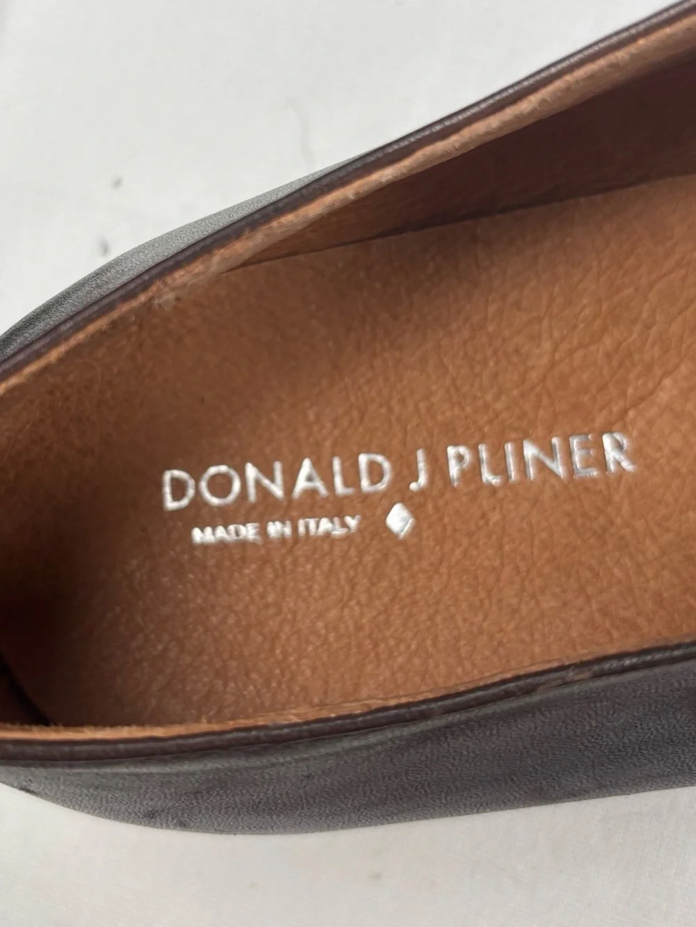 Donald J. Pliner Borak Men's Dark Brown Leather Derby Shoes Size 11 M